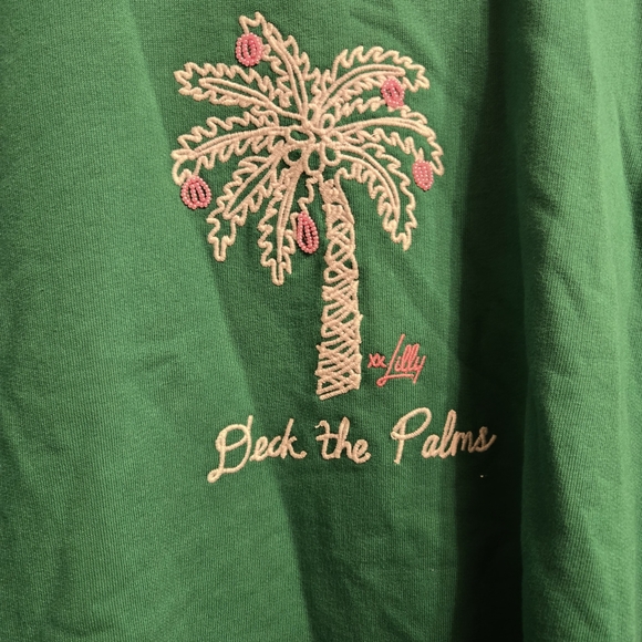 Lilly Pulitzer Green Palm Tree Sweatshirt - Picture 5 of 10